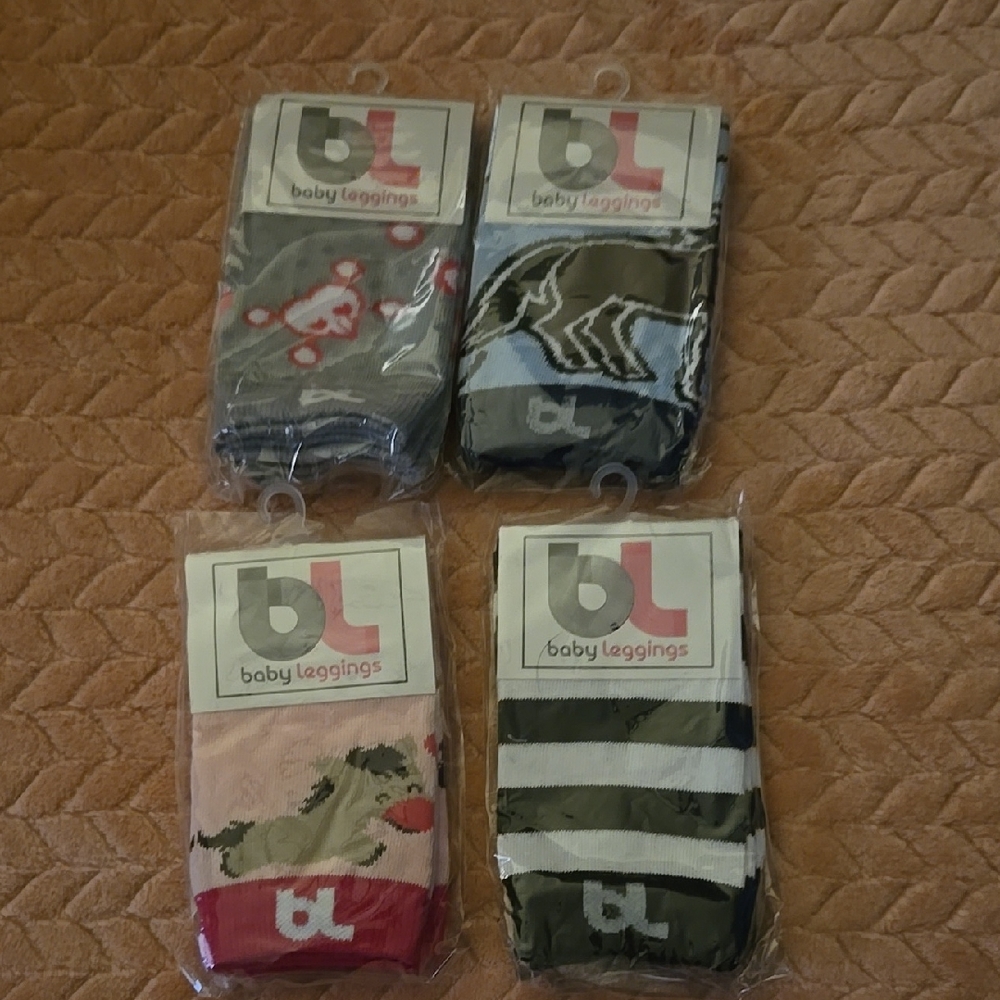 Baby Leg Men's Casual Socks - Gray, Black, Pink, and Green